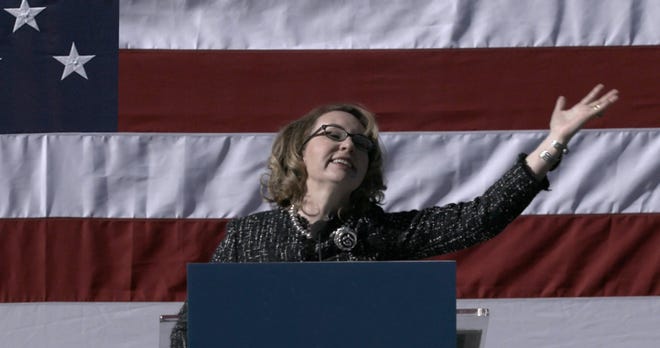 Gabby Giffords gives a speech in footage from "Gabby Giffords Won't Back Down."