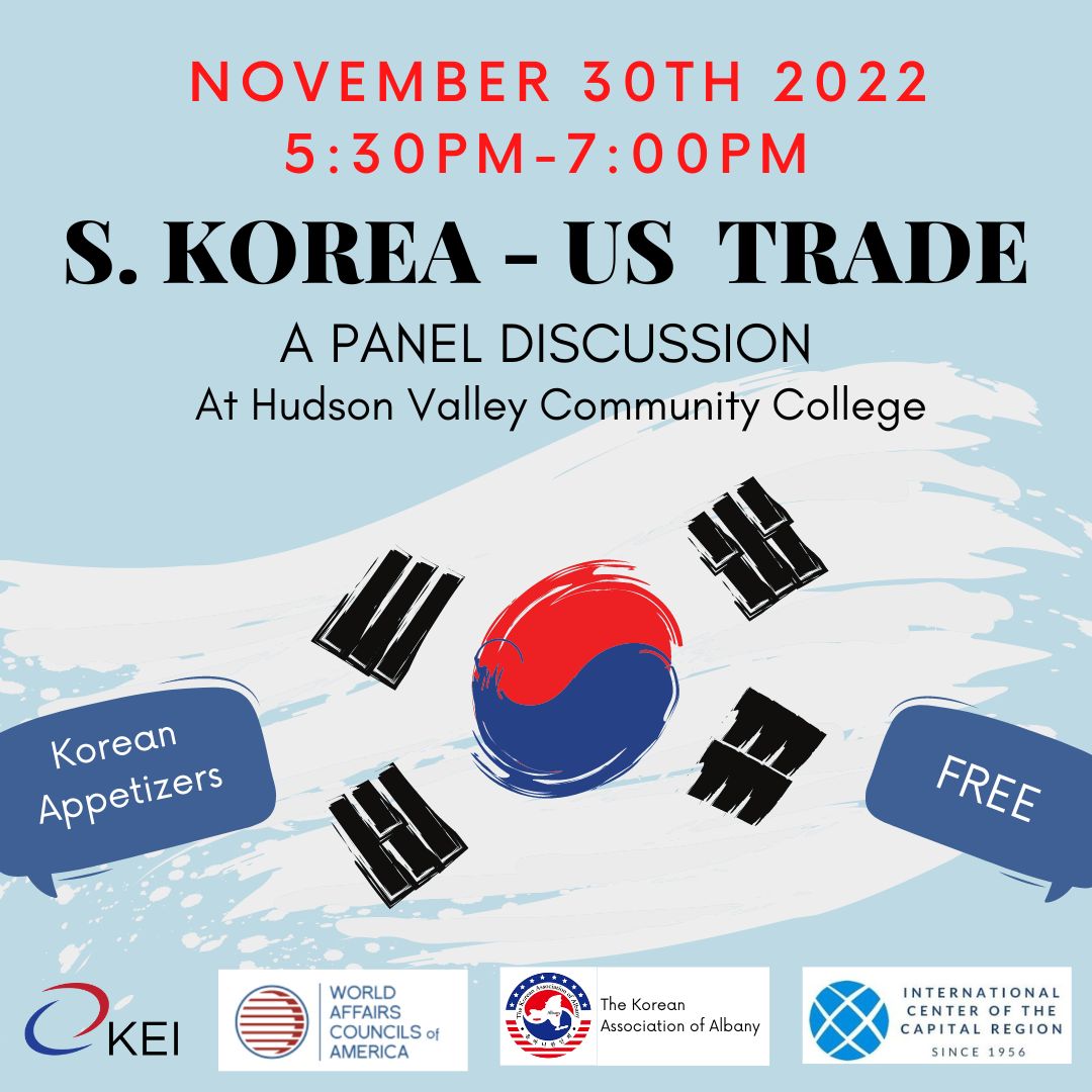 ICCR to host South Korea-U.S. trade panel discussion