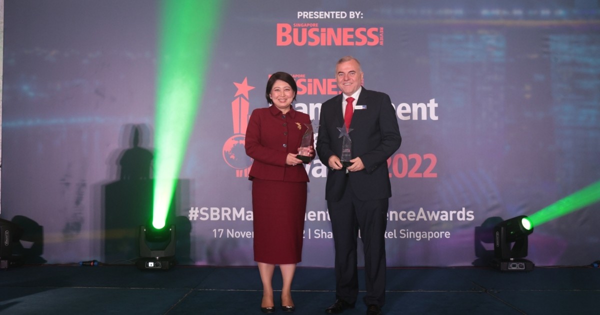 NTU Singapore wins two major awards in SBR Management Excellence Awards