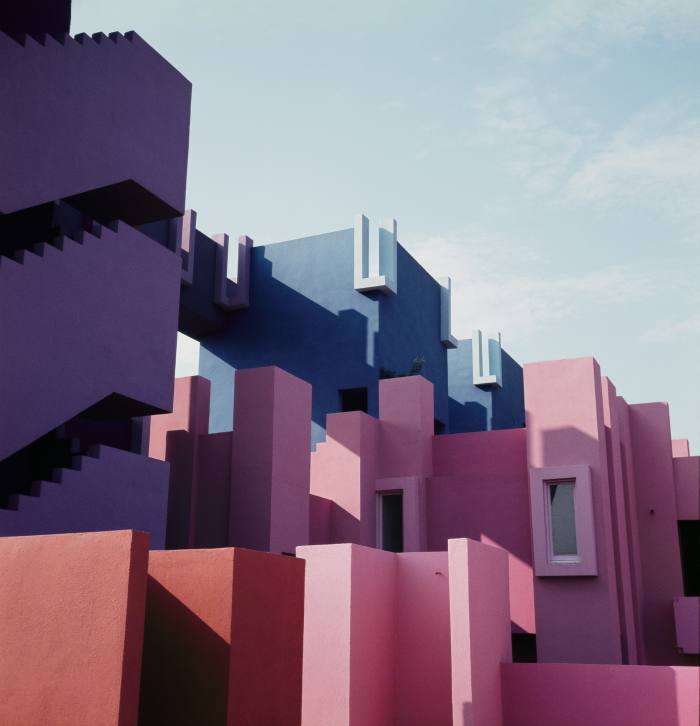 La Muralla Roja in Calpe, Spain, by Ricardo Bofill Leví