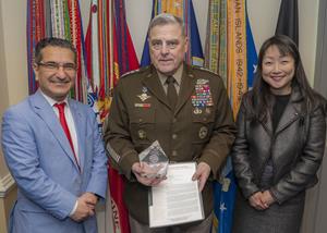 Joint Chiefs of Staff General Mark A. Milley and US military personnel recognized for their leadership during the COVID-19 pandemic