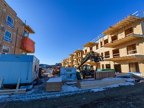 New condo construction in Seton was photographed on Tuesday, January 17, 2023.