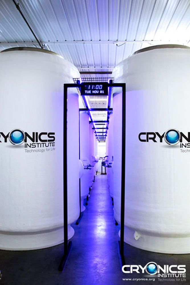 Caption: More than 100 Brits hoping for life after death at expanding cryogenics labs (Picture: Cryonics Institute)