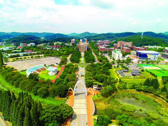 An aerial view of Gyeongsang National University's Gajwa Campus in Jinju, South Gyeongsang [GYEONGSANG NATIONAL UNIVERSITY]